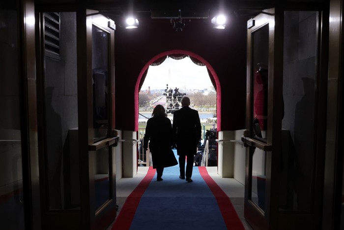 ترامپ _ مراسم تحلیف جو بایدن چهل‌وششمین رئیس‌جمهوری آمریکا در واشنگتن