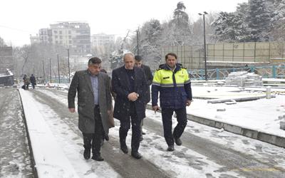 چهارمین بارش برف زمستانی در منطقه یک با تردد روان و آمادگی کامل نیروها